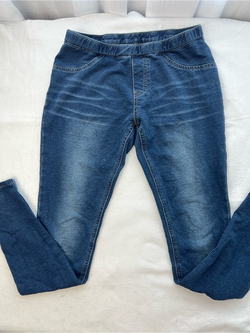 HUE Blue Denim Jeggings XS – Stretch Skinny Jeans